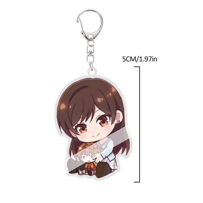 Móc khóa nhựa acrylic phong cách nhân vật hoạt hình Mizuhara Chizuru Sumi Ruka