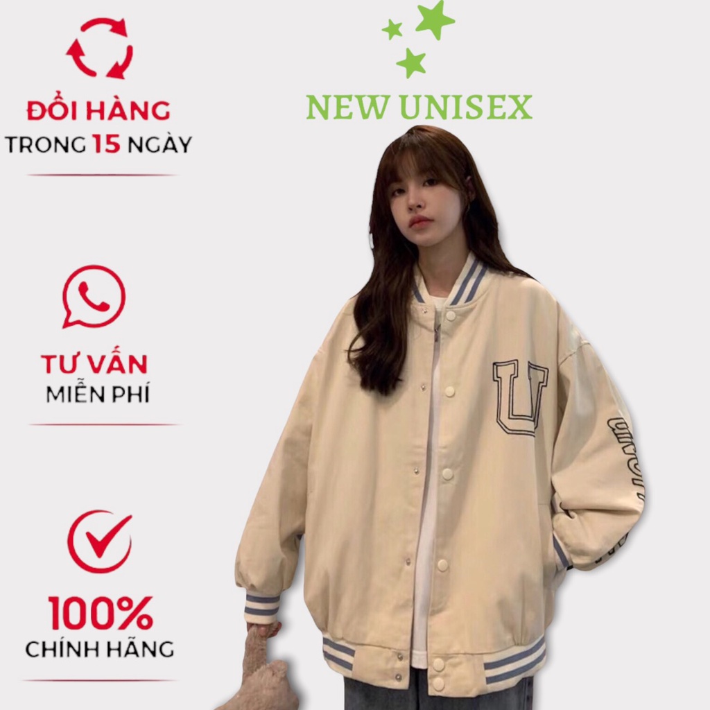 Áo Khoác Dù Bomber Nam Nữ Kiểu Dáng Thể Thao in Chữ U Kèm  Họa Tiết Caro Siêu Hot Trend