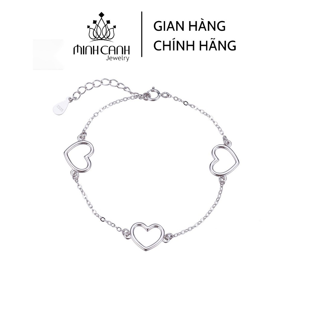 Lắc Chân Bạc 925 Trái Tim Rỗng - Minh Canh Jewelry