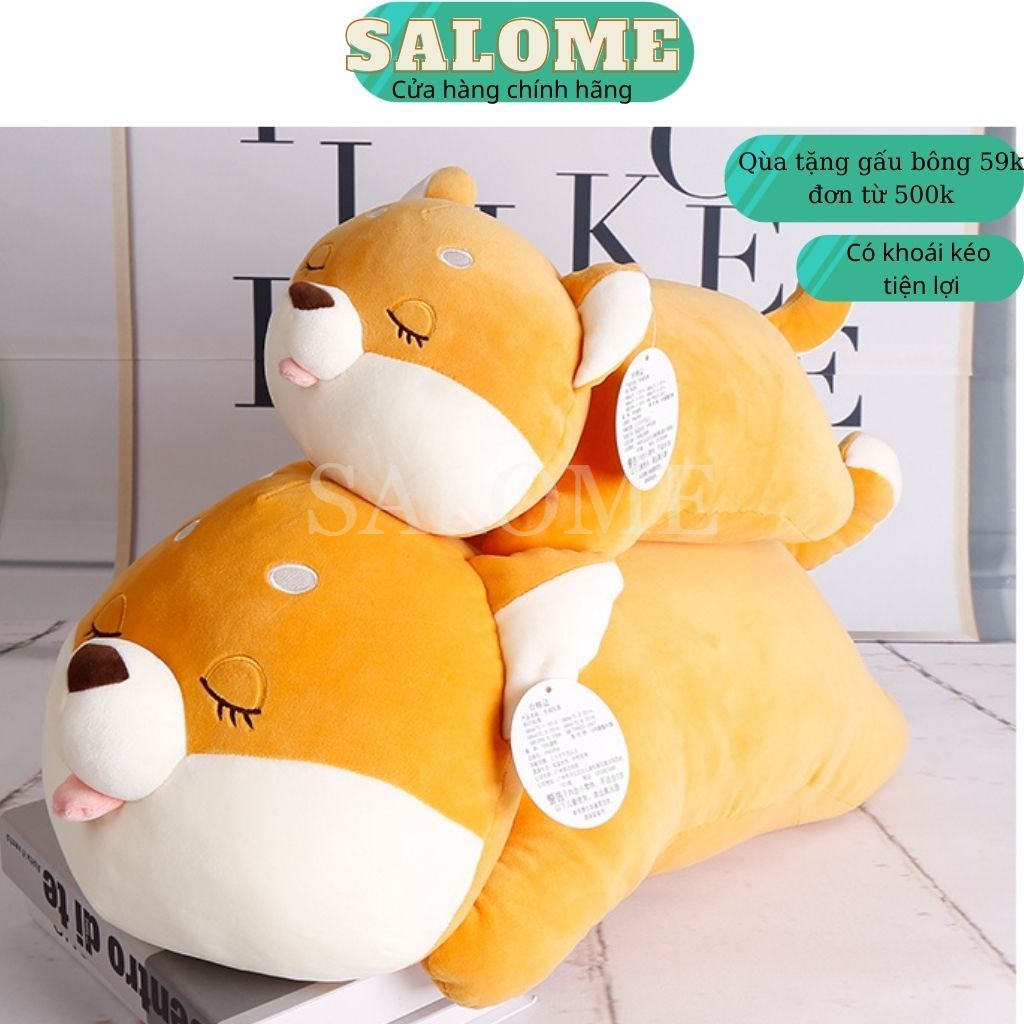 Gấu Bông Chó Shiba Lè Lưỡi Cute 1m Shiba Biểu Cảm Màu Vàng Siêu Đáng Yêu tphcm, Thú Nhồi Bông Cao Cấp Salome