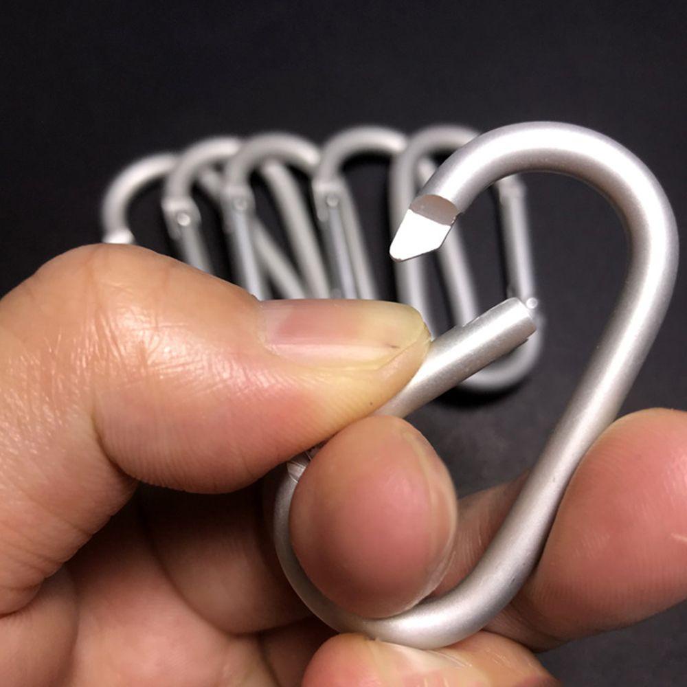 Móc Khóa Carabiner Bằng Kim Loại Dùng Đi Cắm Trại Leo Núi Tiện Dụng