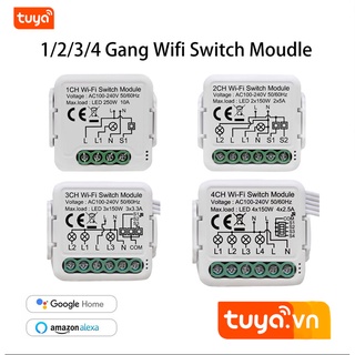Công tắc module wifi hỗ trợ công tắc tay tuya ch