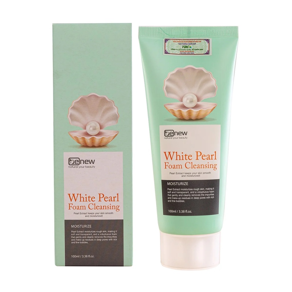 [ Chính Hãng ] Sữa rửa mặt Ngọc Trai làm trắng da Hàn Quốc Benew Foam Cleansing 100 ml