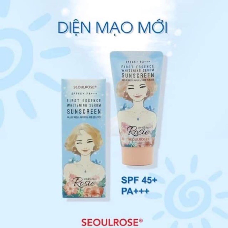 Kem chống nắng Rosie mẫu mới 2020 seoulrose trắng da hàn quốc SPF45 +++