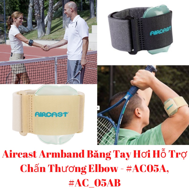 Aircast Armband Băng Tay Hơi Hỗ Trợ Chấn Thương Elbow, Khuỷu Tay,Cẳng Tay Có Chuyên Dùng Khi Chơi Tennis,Golf