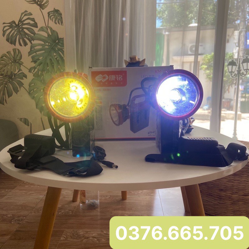 Đèn pin đội đầu ắc quy rời Domoda KM-205-đèn pin ắc quy chống nước siêu sáng -Bảo hành 12 tháng toàn quốc