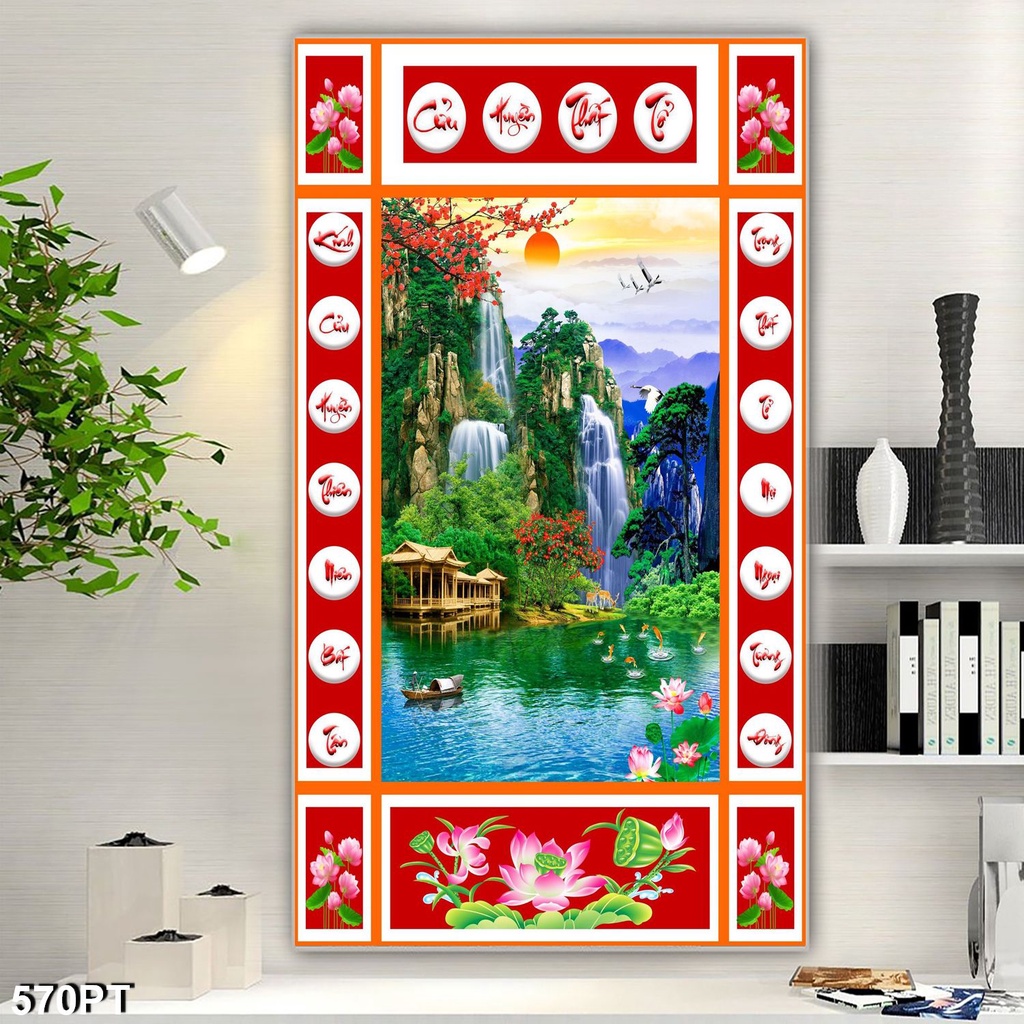 Tranh 3D Dán Tường Cửu Huyền Thất Tổ