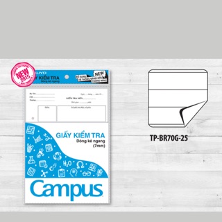 Giấy kiểm tra campus dòng kẻ ngang( 5 tập)