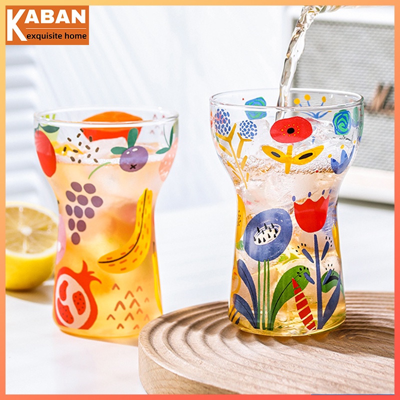 Ly sáng tạo phong cách ly nước ly uống lạnh ly nước ép ly ly sữa ly ăn sáng ly bia ly kem ly kem ly borosilicate ly nước thủy tinh ly nước chịu nhiệt