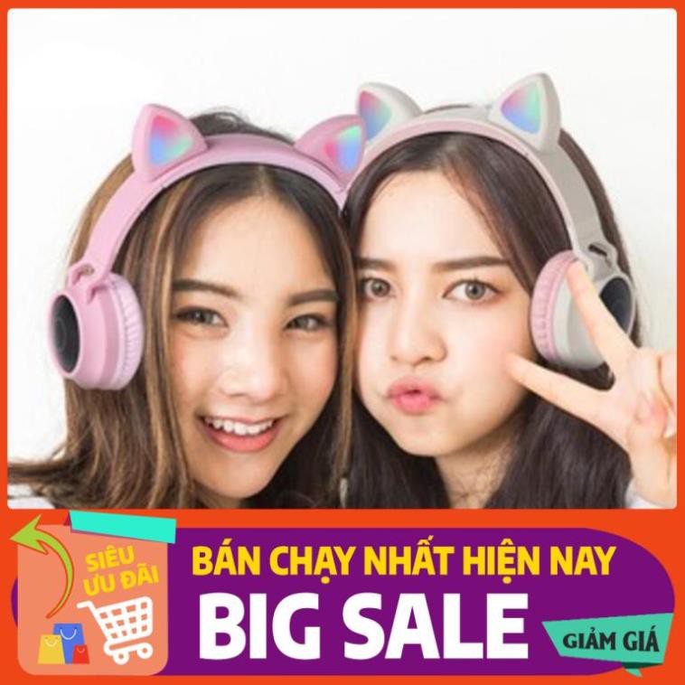 ♥️FREESHIP♥️ Tai Nghe Headphone Tai Mèo Bluetooth  Cute, Có Míc Đàm Thoại , Âm Thanh Cực Hay, Bảo Hành 12 Tháng | BigBuy360 - bigbuy360.vn