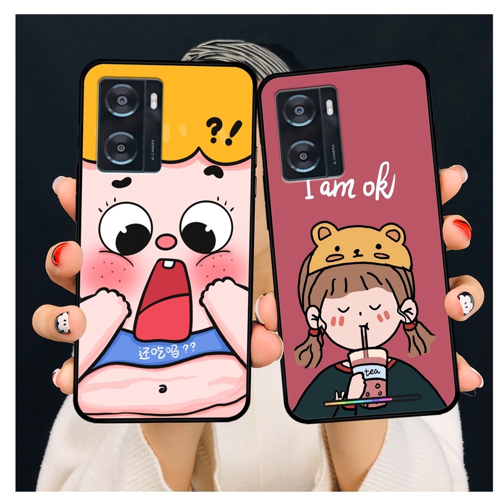 Ốp lưng Oppo A57 2022 in hình cô bé cậu bé ngộ nghĩnh, cute