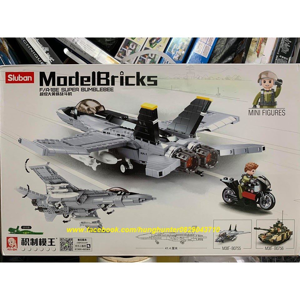 Lego Army Modern War Máy bay tiêm kích FA 18E Hornet Sluban M38 B0928