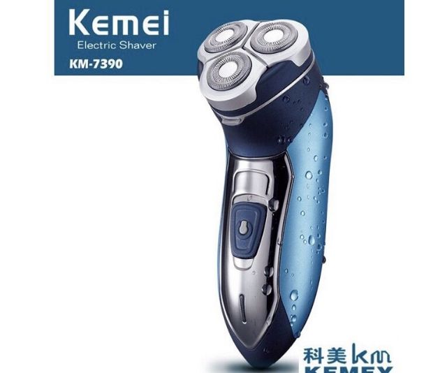 Máy cạo râu 3 lưỡi tròn Kemei 7390