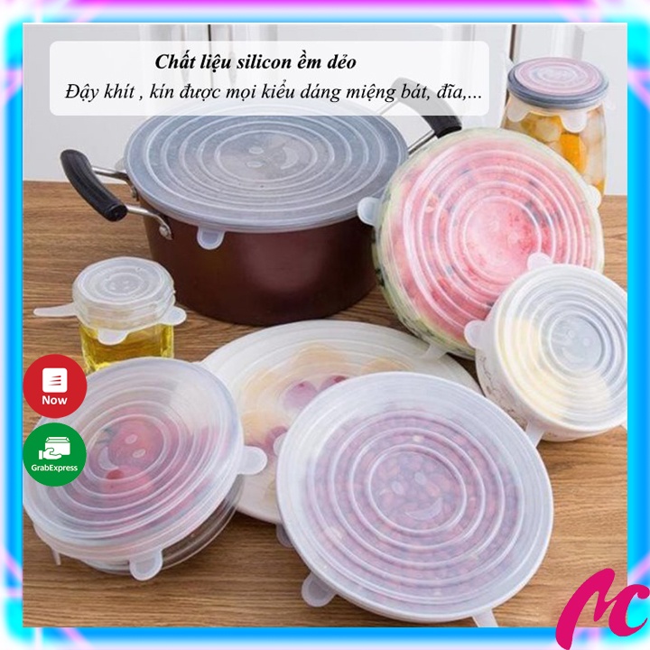 Set 6 Nắp Đậy Silicone Bảo Quản Thực Phẩm_MC798