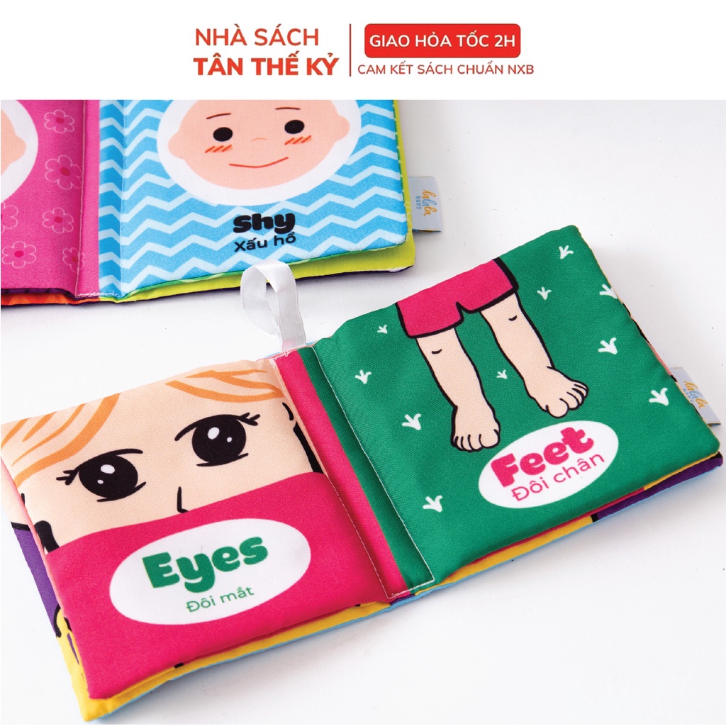 Sách vải Touch touch see see (mini cloth book) nhiều chủ đề thú vị, phát triển trí não cho bé - Bộ 4 cuốn