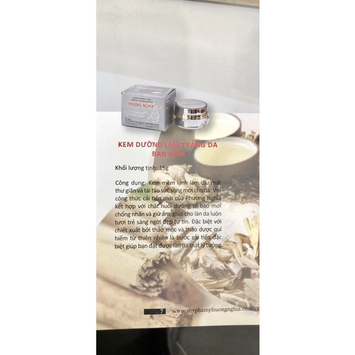KEM DƯỠNG TRẮNG DA BAN ĐÊM PHƯƠNG NGHĨA 15GR