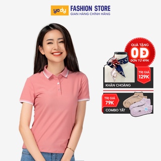 Áo thun polo nữ YODY cổ bẻ vải cao cấp giữ form thoáng mát thấm hút tốt APN4014