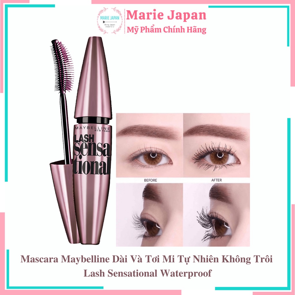 Mascara Maybelline Dài Và Tơi Mi Tự Nhiên Không Trôi  Lash Sensational Waterproof