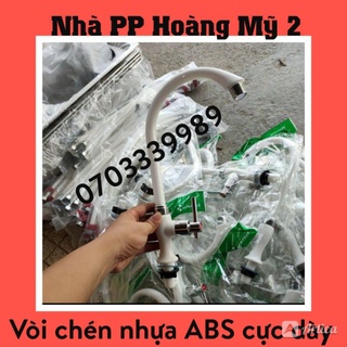 Vòi chậu rửa chén - Nhựa ABS - Tay xi inox