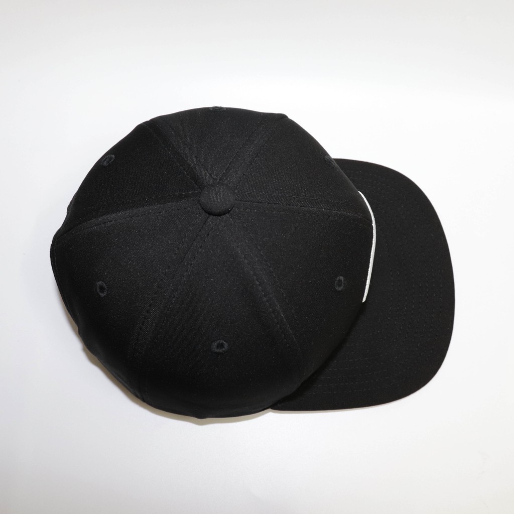 Nón NHS Snapback Pre full đen logo trắng chất liệu dày dặn PR001