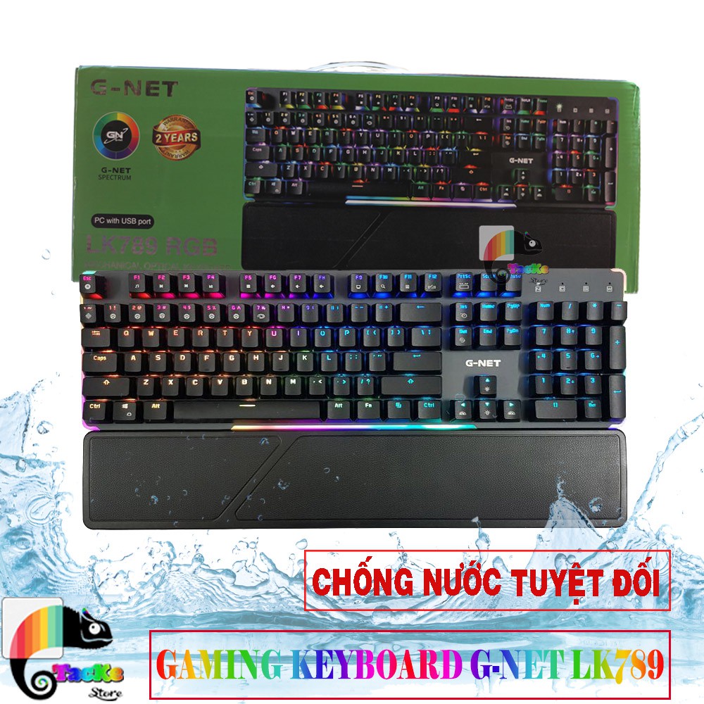 Bàn phím cơ quang G-Net LK789 RGB I Chính hãng I Gaming  Mechanical Optical Keyboard GNET LK789 RGB Led