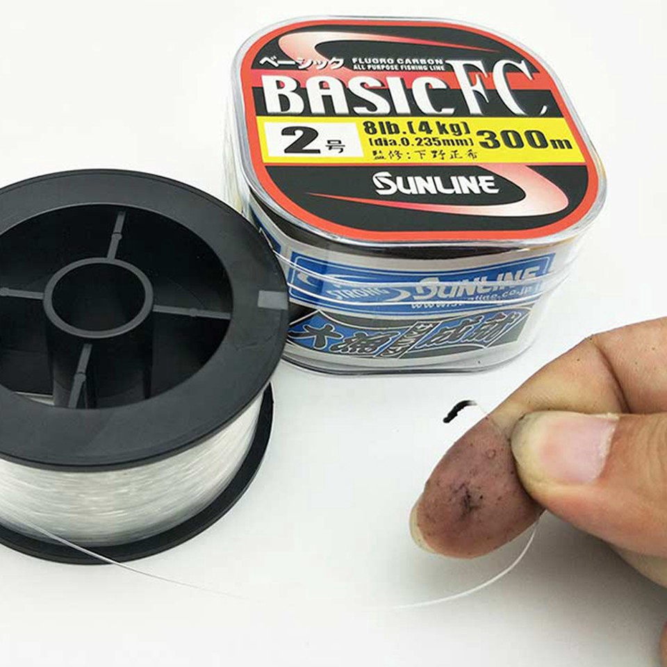 Dây câu SUNLINE BASIC FC 225M / 300M Sợi carbon màu trong suốt ban đầu Thích hợp cho nhiều phương pháp câu cá