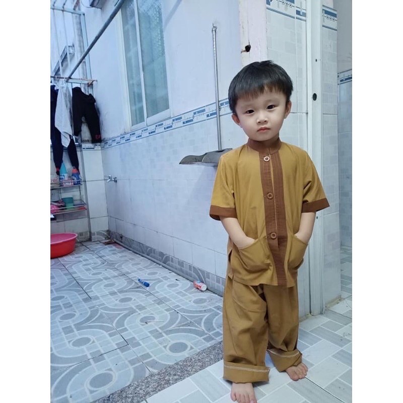 Đồ lam đi chùa# lãnh tụ phối bé