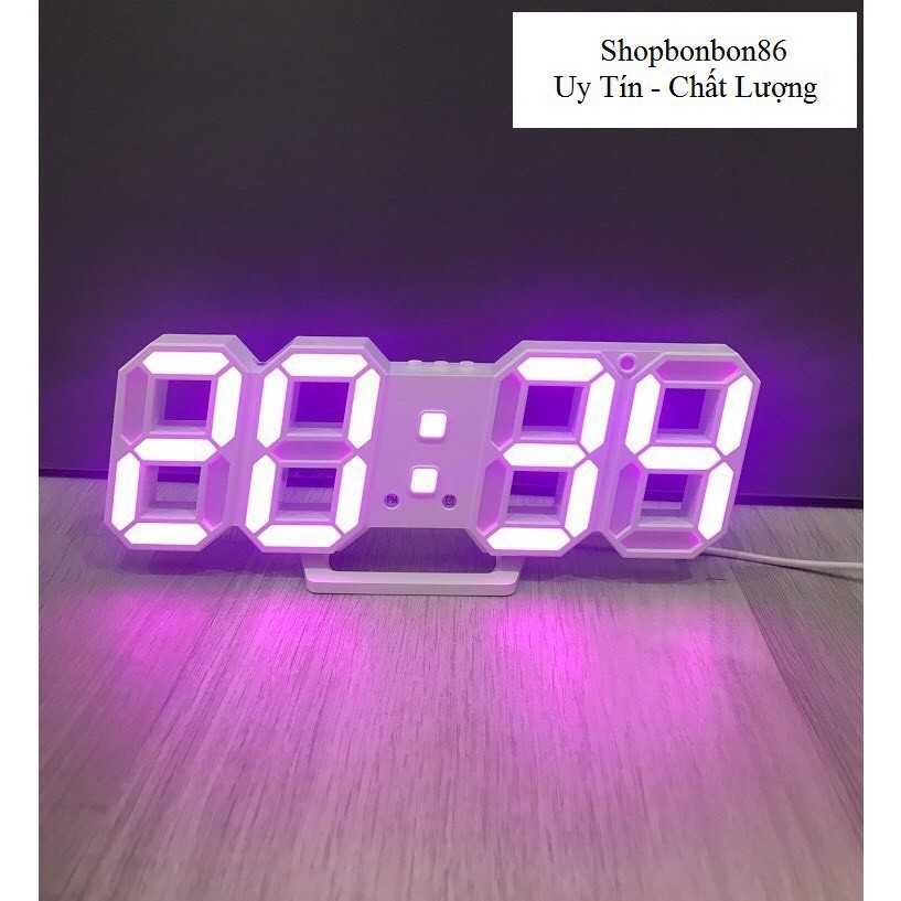 Đồng Hồ LED Treo Tường 3D [ Hàng Chính Hãng ] - Đồng hồ LED Kỹ Thuật Số phong cách Hàn Quốc dùng trang trí để bàn đẹp