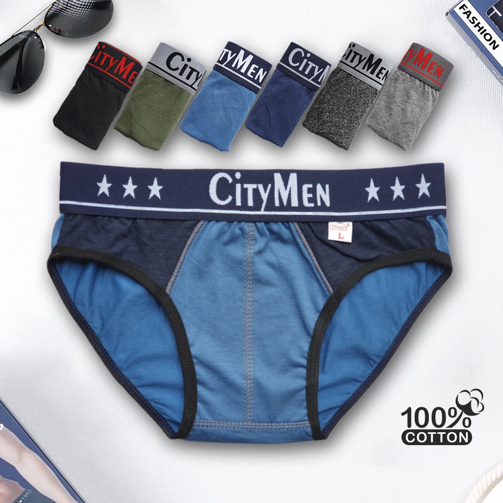 Combo 2 Quần Sịp Nam CITYMEN Chất Liệu Cotton Cao Cấp, Kháng Khuẩn, Cạp 4cm, Co Dãn Và Thấm Hút Tốt