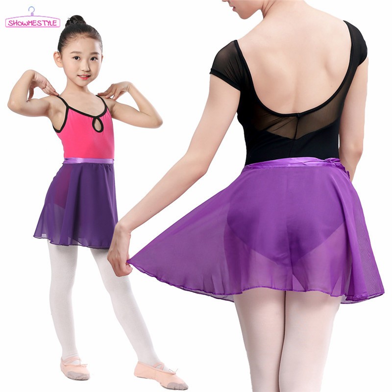 Váy múa ballet phối dây hợp thời trang cho trẻ em/người lớn