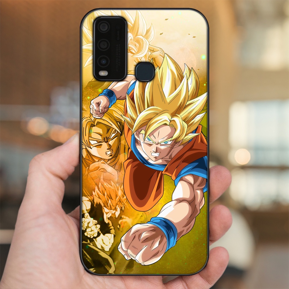 Ốp lưng Vivo Y30, Y50 viền đen in hình Goku Dragon Ball