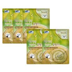 Combo 10 Mặt nạ dưỡng da săn chắc và mềm mịn da chiết xuất ốc sên 3W Clinic Fresh Snail Mask Sheet