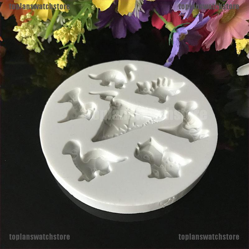 Khuôn Silicon Tạo Hình Khủng Long Dễ Thương Đáng Yêu Dùng Làm Bánh Kẹo Chocolate Tiện Dụng