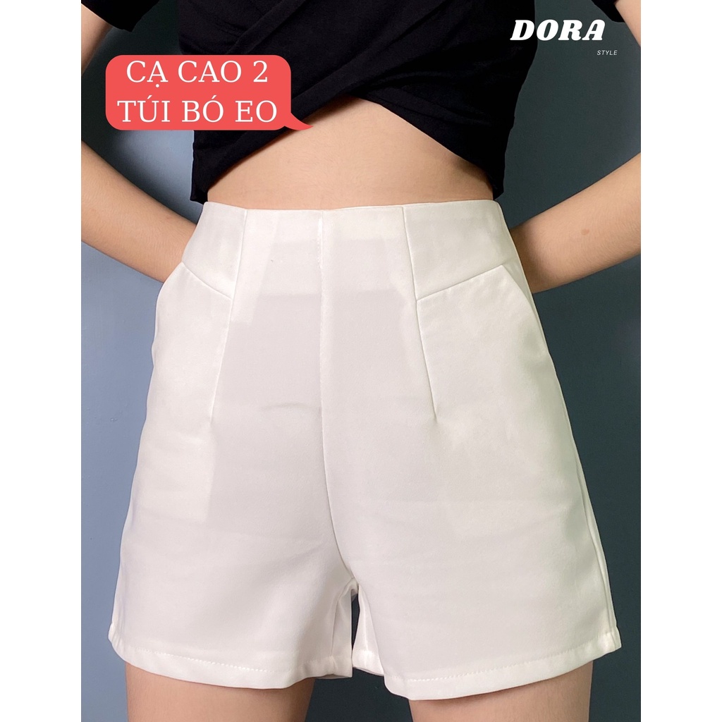 Quần sooc vải cạp cao kèm video ảnh thật Dora.Style M044