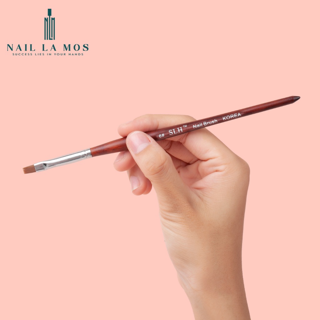 Cọ bản nail SLH Hàn Quốc - Cọ bản đầu vuông đắp gel, vẽ hoa chuyên dụng