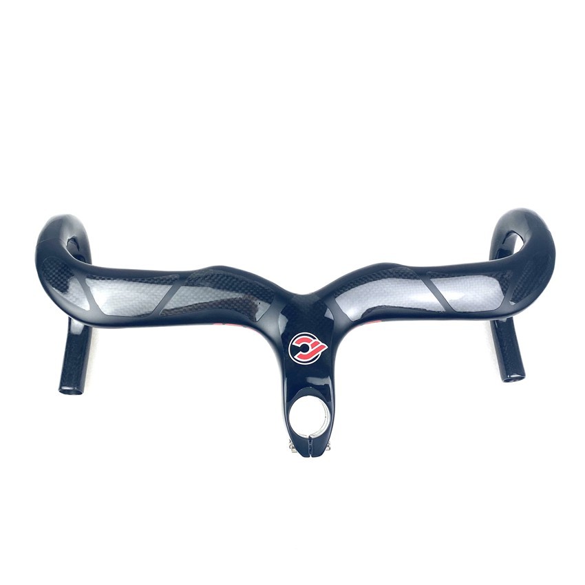 Thanh Ghi Đông Xe Đạp Địa Hình Bằng Sợi carbon Màu Xanh Dương Toàn Diện Có Độ Phủ Bóng/ Mối Nối Cong