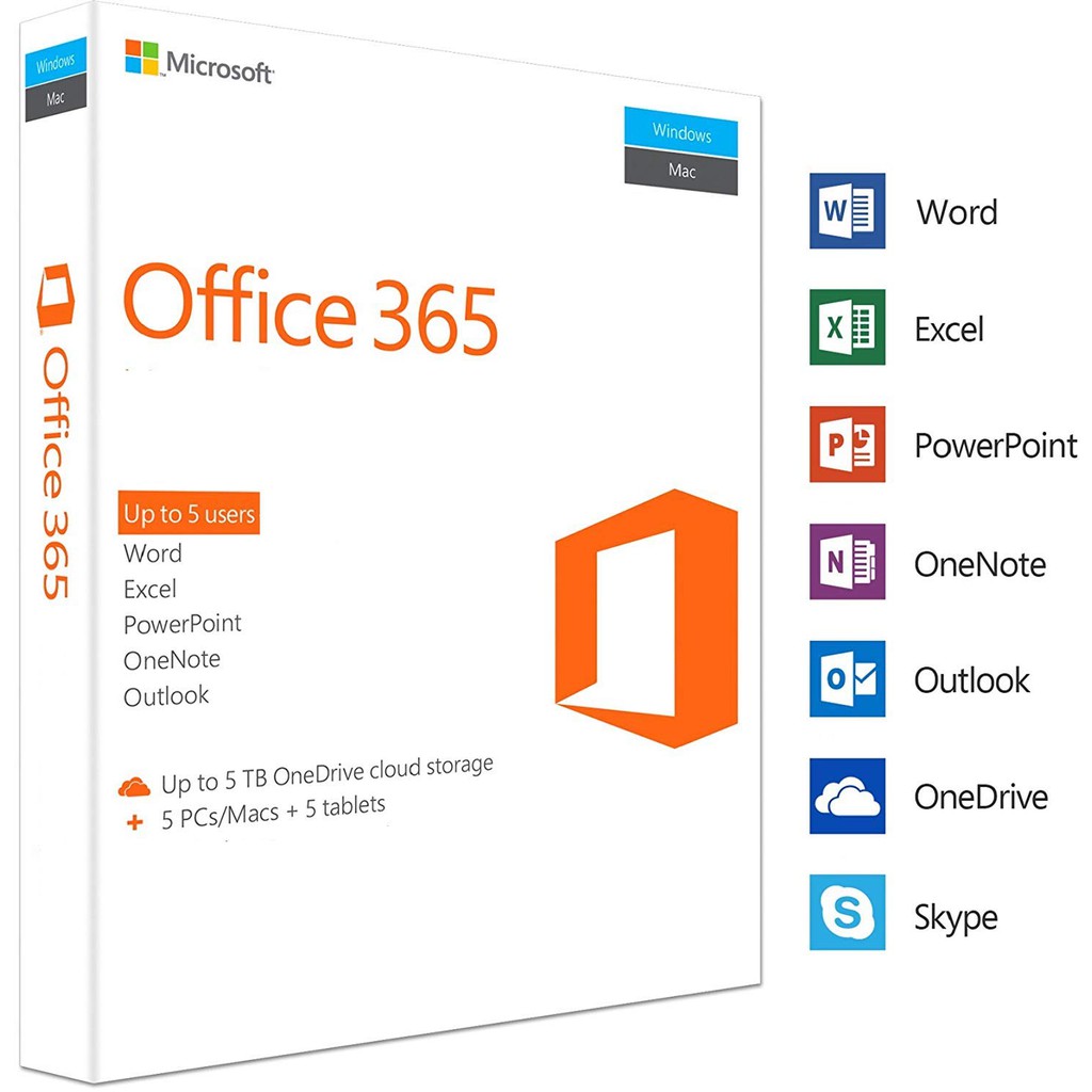 Bộ ứng dụng ofice365 kèm onedrive 5TB | WebRaoVat - webraovat.net.vn