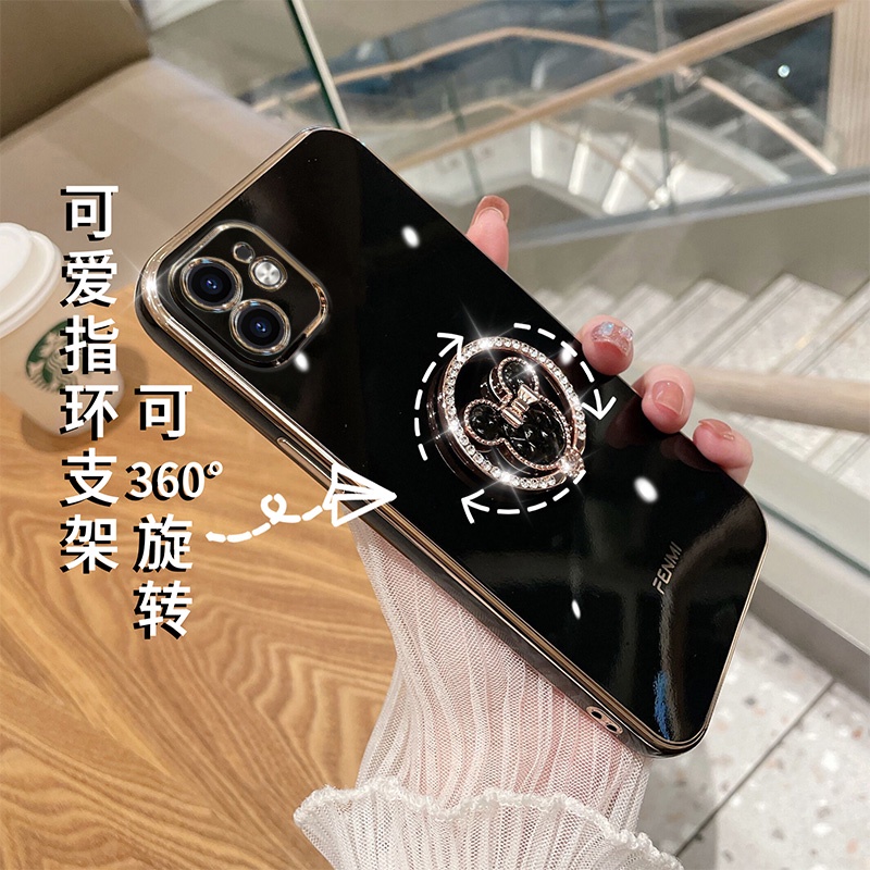 Disney Ốp Điện Thoại Hình Mickey Minnie 3D Cho iPhone 6 + 6s + 7 + 8 + xs max xr 11 pro max 12 pro max 13 pro max 14 + 14 pro max