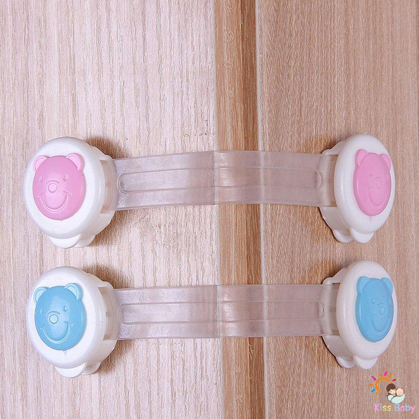Khóa Ngăn Tủ Họa Tiết Gấu Dễ Thương Sáng Tạo Bảo Vệ An Toàn Cho Bé