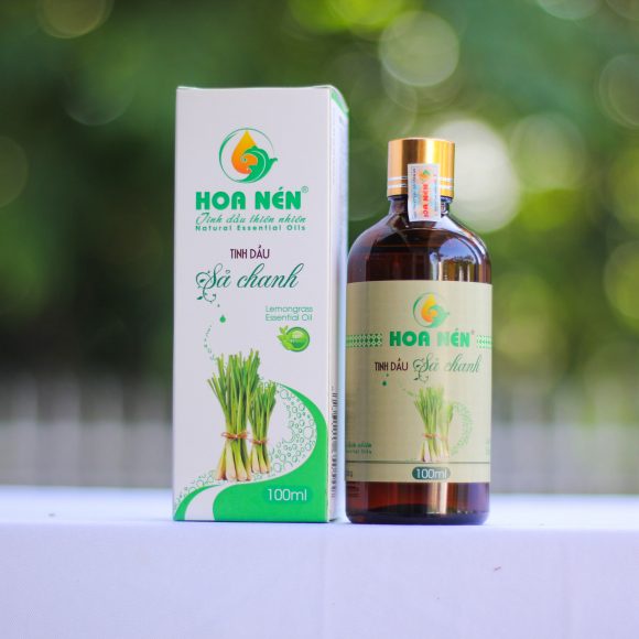 Tinh dầu sả chanh nguyên chất Hoa Nén 100ml - Giúp xông phòng, khử mùi, tạo không gian thoáng đãng