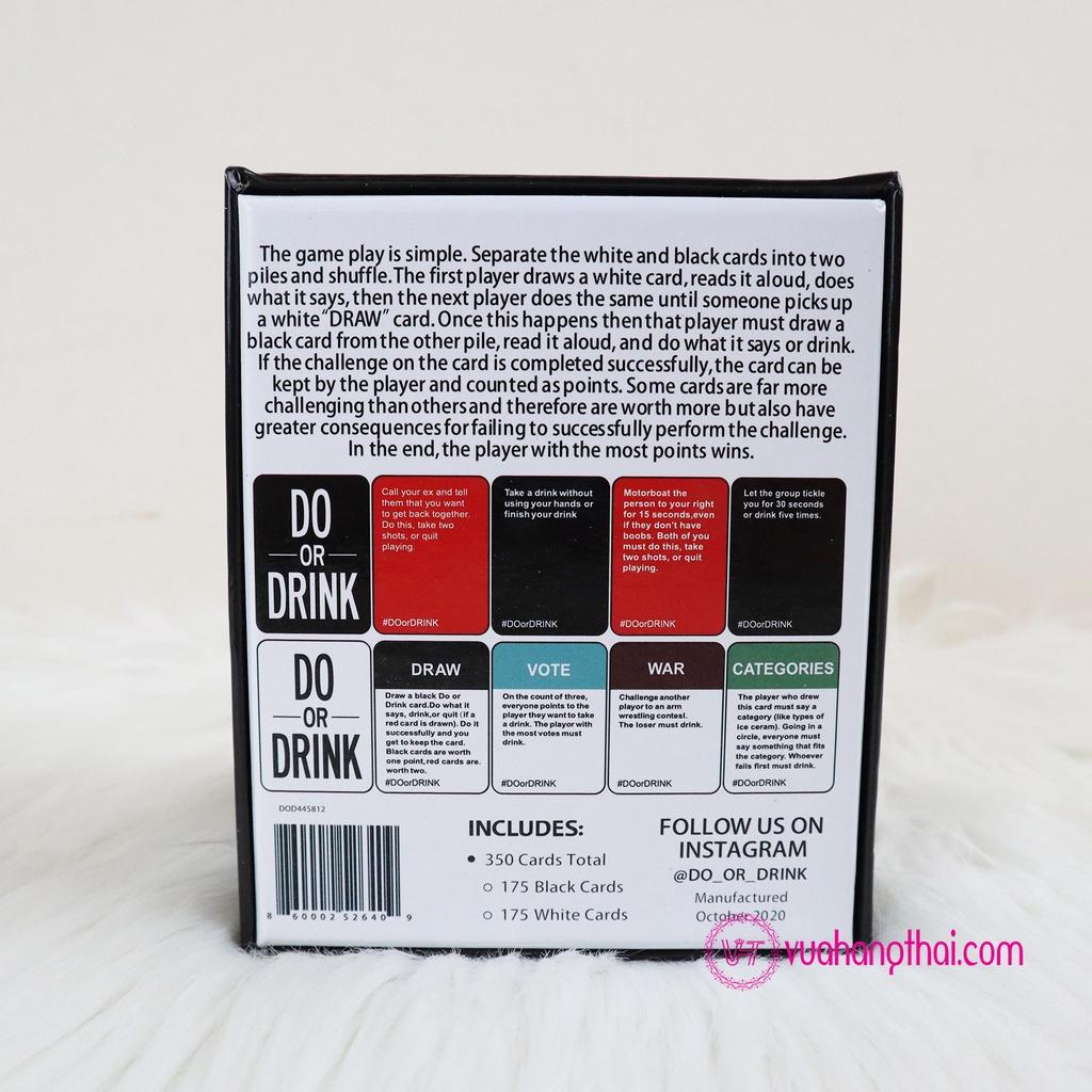 Set Trò Chơi Board Game "Do Or Drink" Vui Nhộn, Dành Cho Gia Đình, Nhóm Bạn