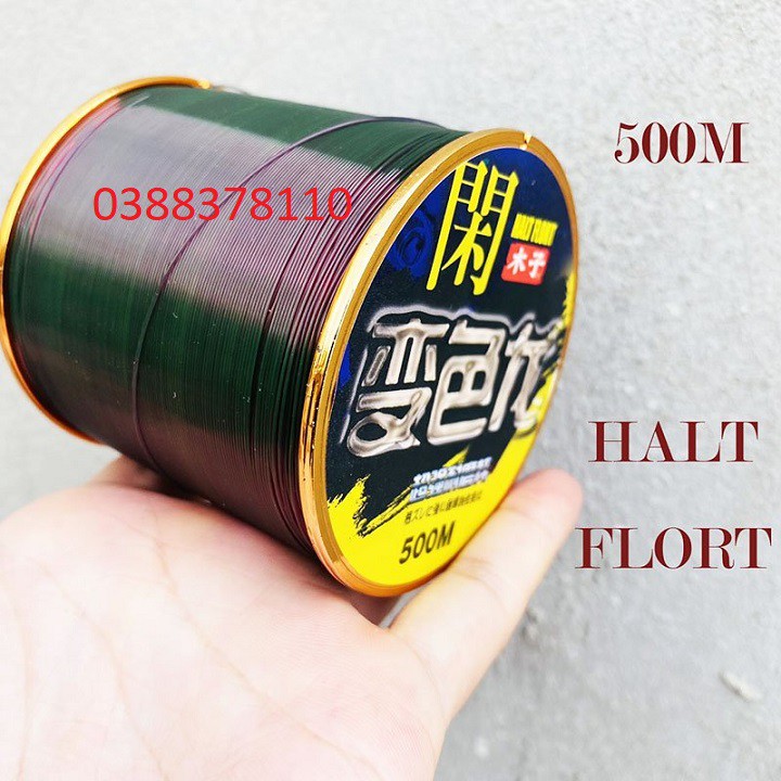 Dây Cước Câu Cá Đổi Màu Nylon Halt Flort 500m