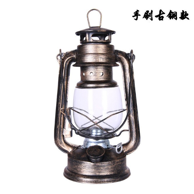 TẶNG 2 BẤC-Đèn bão đèn dầu chống bão nhiều màu cao 24.5cm thắp dầu