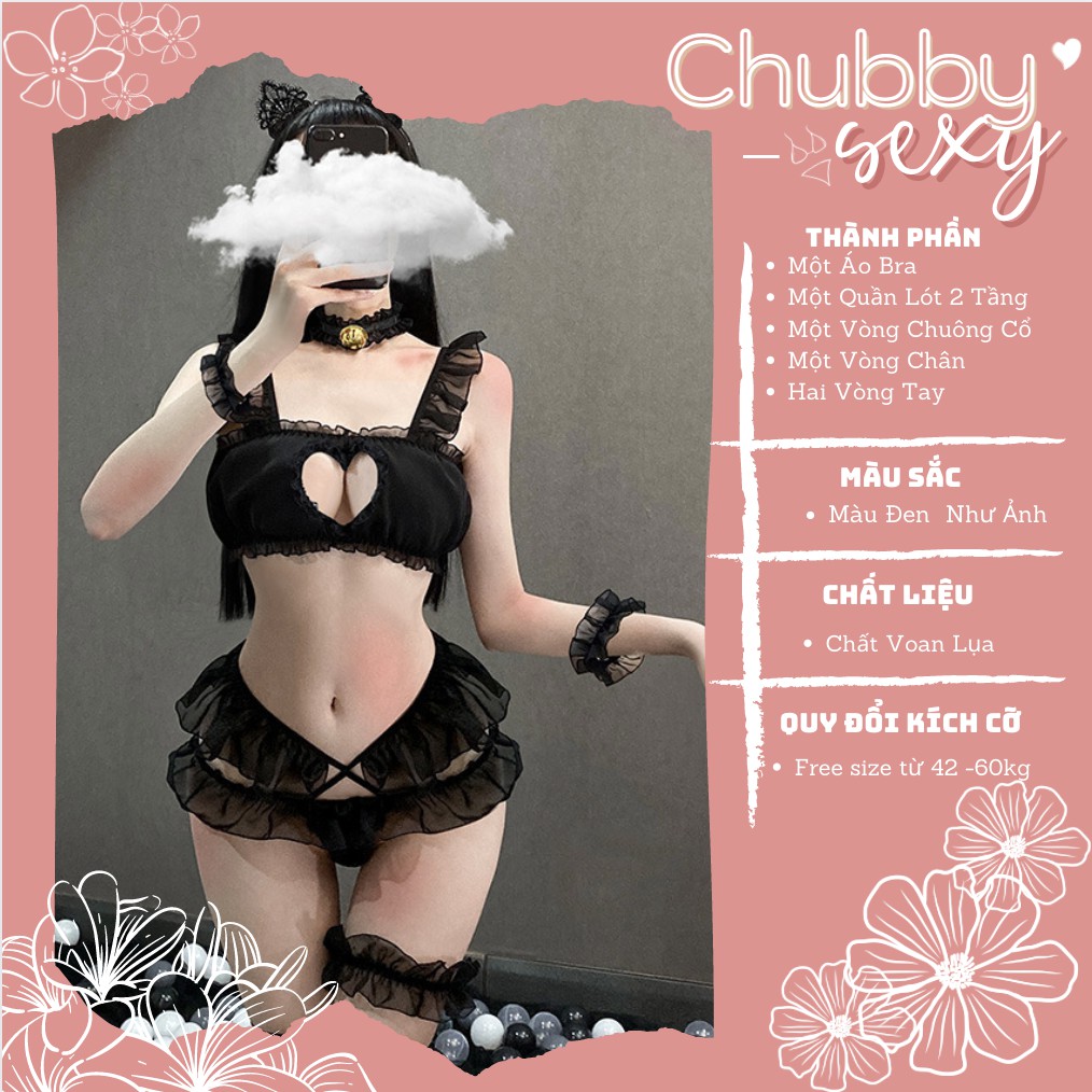 Cosplay Cô Mèo Hoang Gợi Cảm -  Chất Liệu Cao Cấp Kèm Vòng Cổ Chuông - CPL18 - Chubby.Sexy