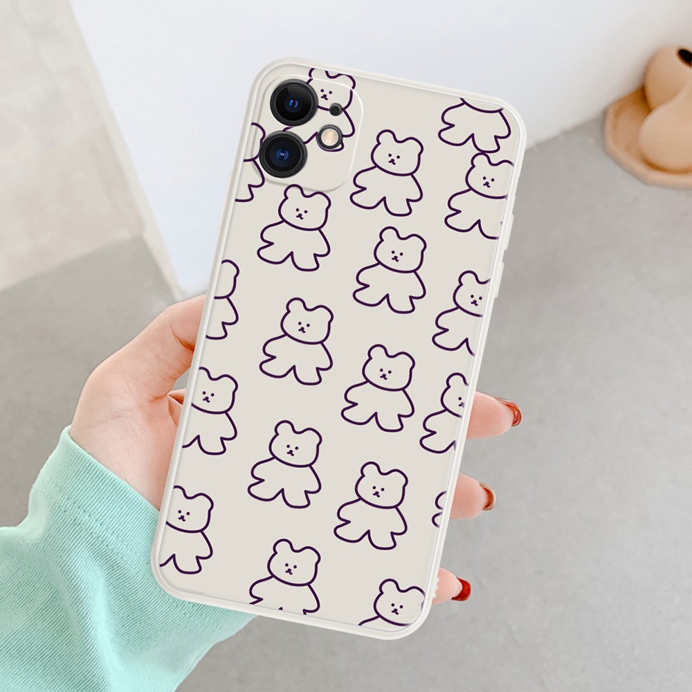 Ốp Điện Thoại Mềm Hình Gấu Trắng Đen Cho Tecno Spark 6 GO 6 Air Spark 7 PRO Camon 17 PRO 17P Infinix HOT 10 9 PLAY 10S 11S NOTE 11 10 PRO SMART 4 5