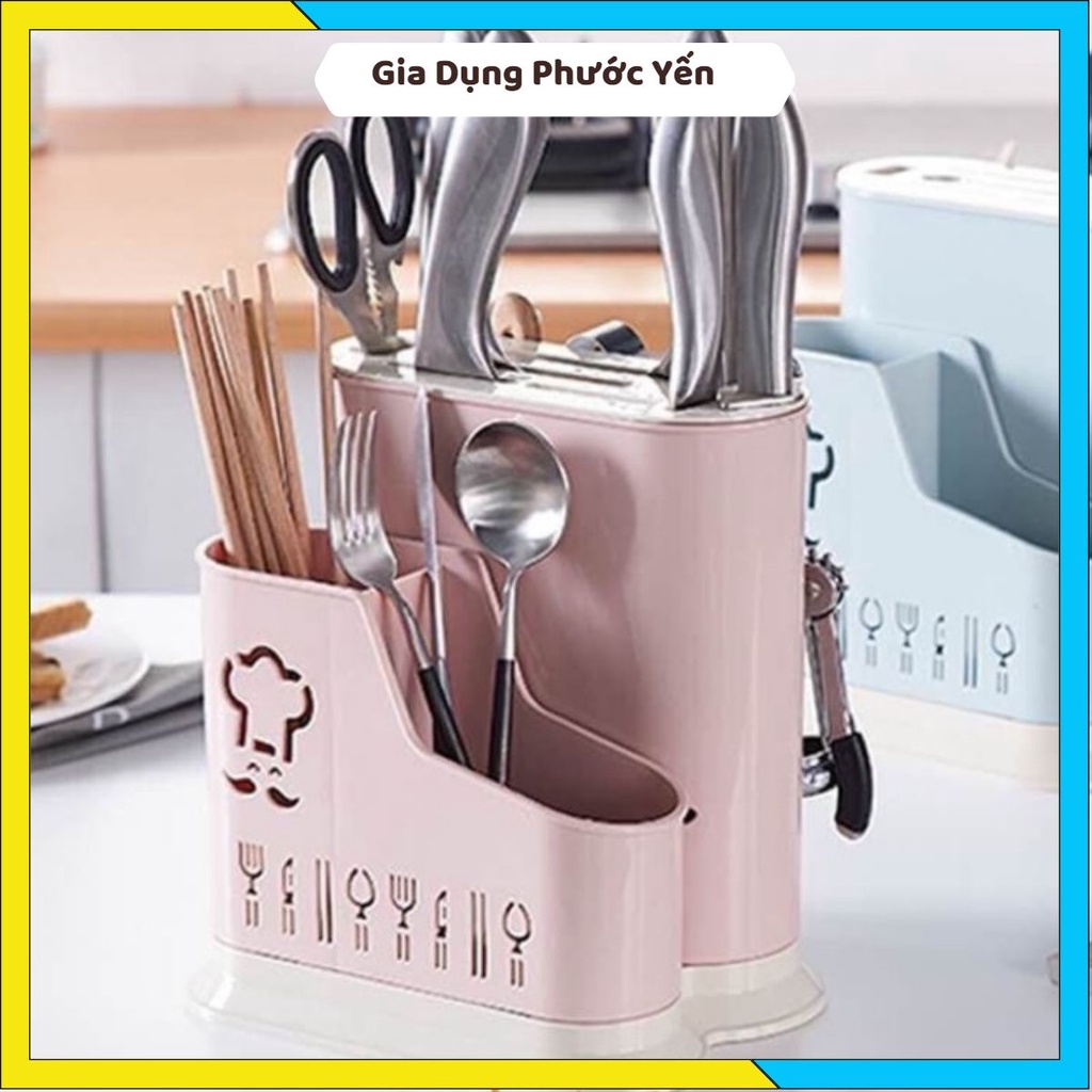 Giá Kệ Ống cắm dao kéo, để đũa thìa bằng nhựa đa năng tiện lợi