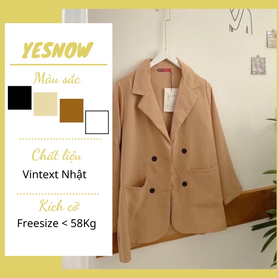 Áo Blazer nữ phong cách Hàn Quốc ❤️ Balzer nữ 3 màu đen, be, nâu tây siêu xinh