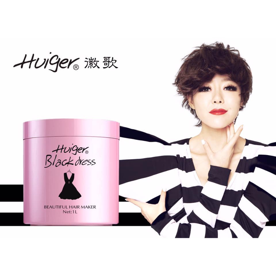 Kem ủ tóc huiger black dress 1000ML - Ủ tóc VÁY ĐEN siêu mềm mượt  - Mỹ phẩm Ola