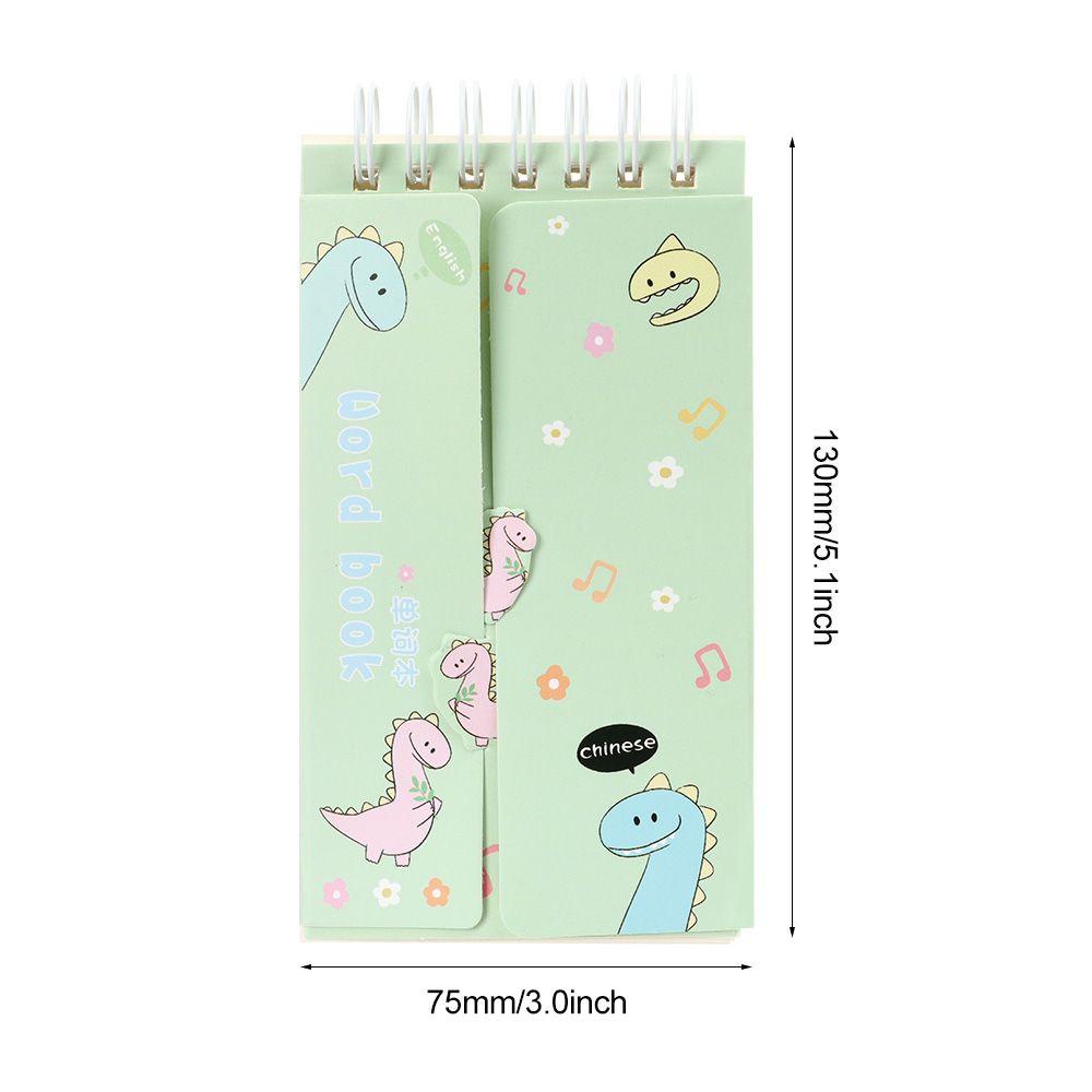 YNATURAL Useful Foreign Languages Word Book Stationery Mini Notepad Vocabulary Notebook Study Portable Memory Memo Cartoon Journal Diary Recite Words