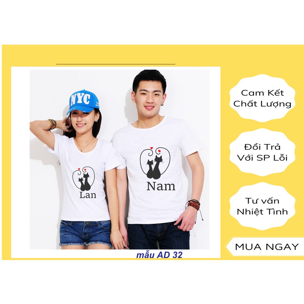 Áo đôi nam nữ tay cộc in hình ngộ nghĩnh , áo cặp in hình phong cách HÀN QUỐC